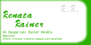 renata rainer business card