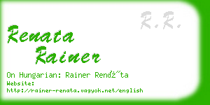 renata rainer business card